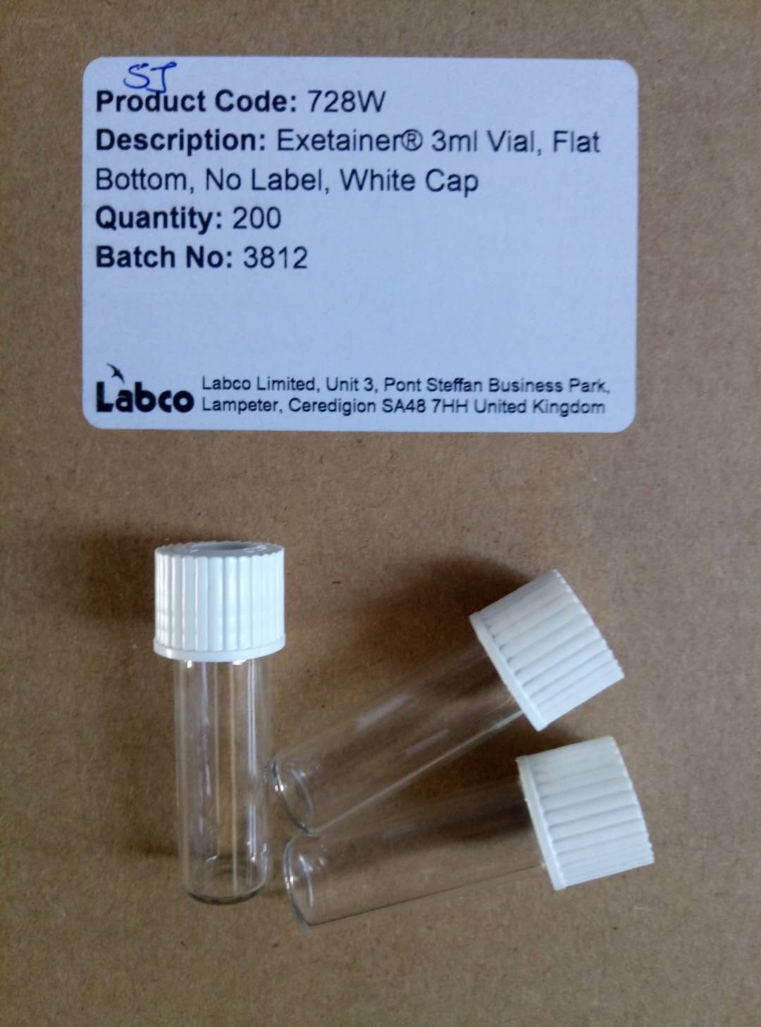 labco頂空進樣瓶,728W,3ml