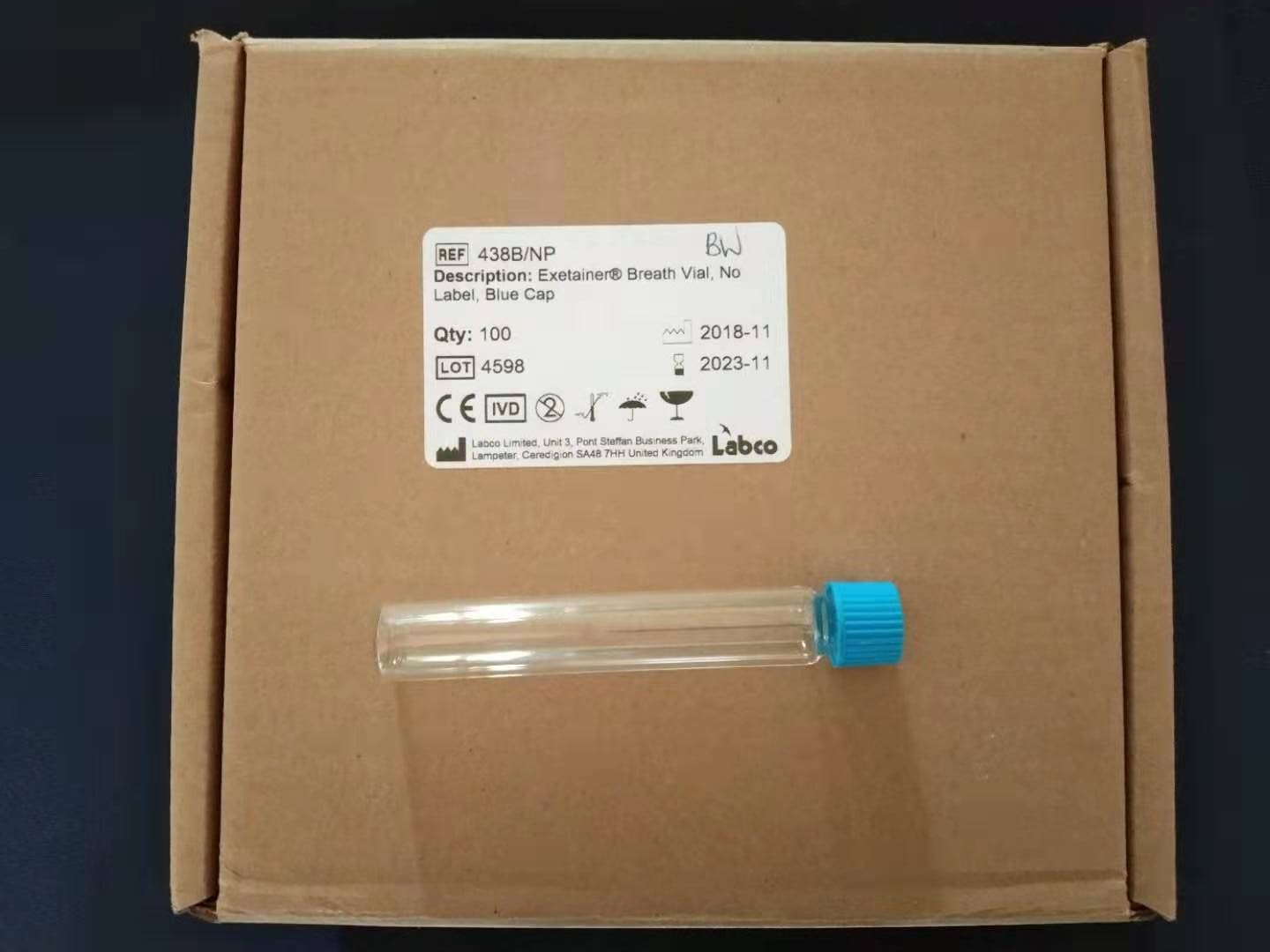 labco呼吸質譜專用瓶,438B
