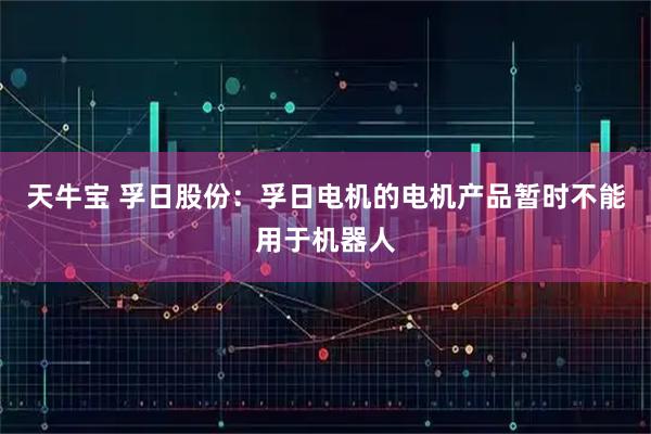 天牛宝 孚日股份：孚日电机的电机产品暂时不能用于机器人
